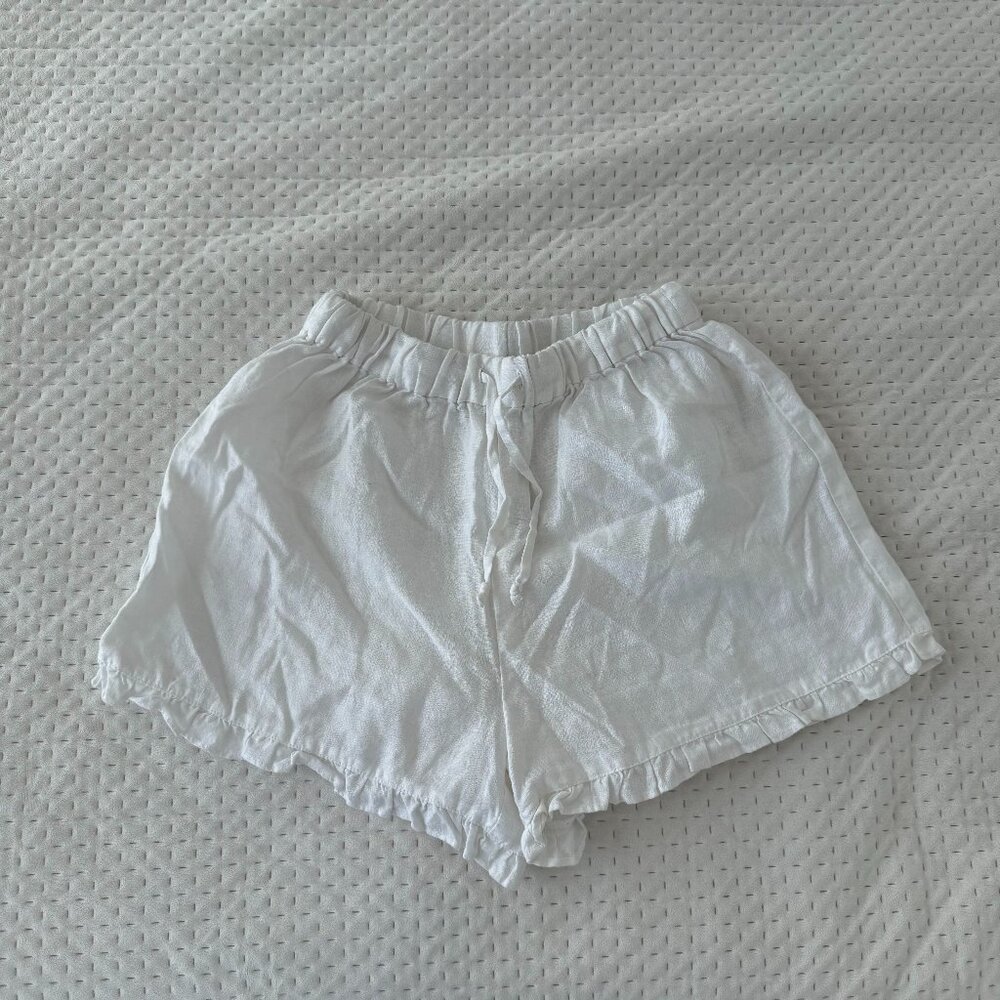 ARITZIA WILFRED WHITE ORGANIC LINEN SHORTS XS